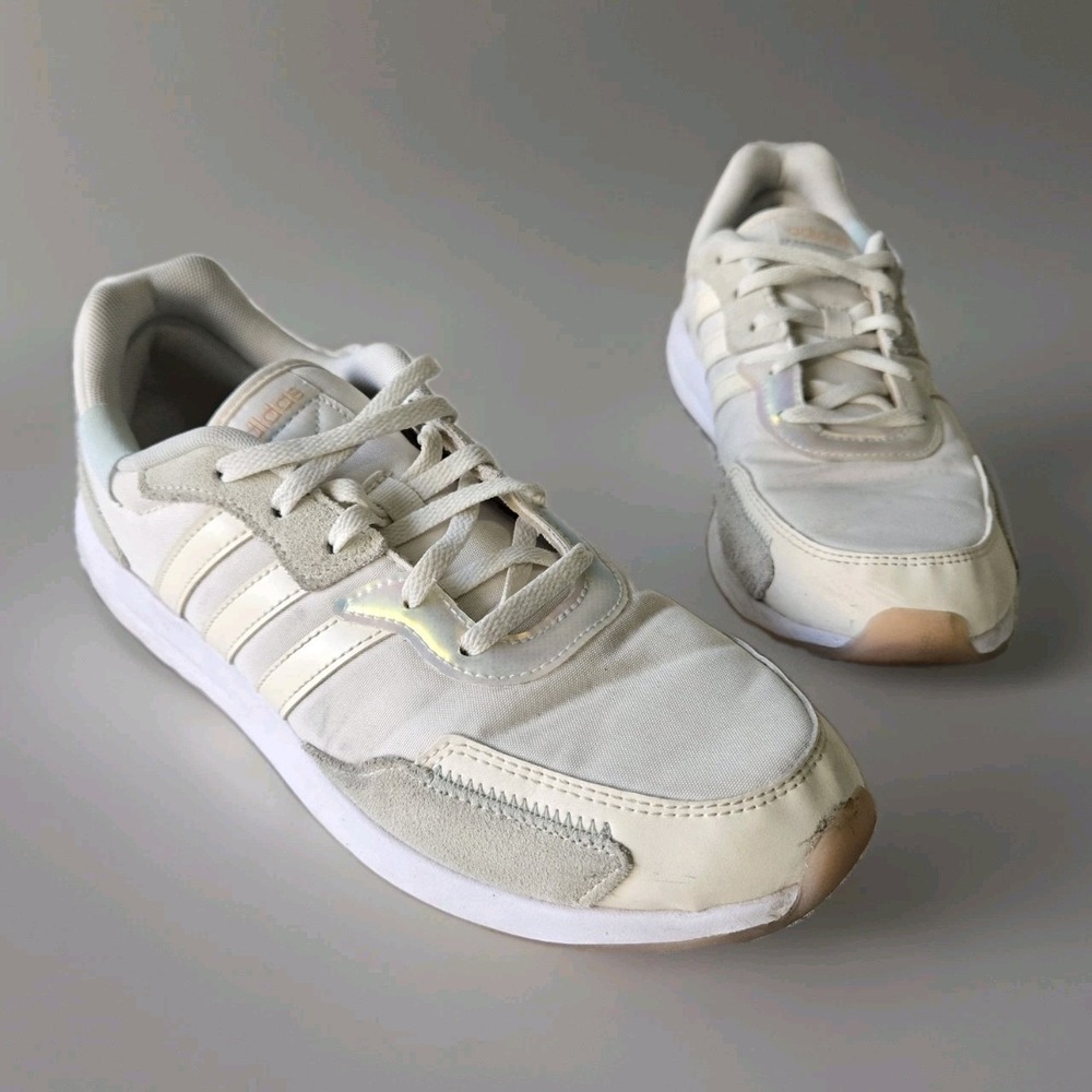 Adidas Retrorun Sneaker Women's Grey Pink White Size 9 Athletic Running Shoes